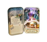 Casa de muñecas DIY en miniatura hecha a mano con luces LED tres escenas temáticas para mejorar habilidades prácticas juguete educativo para niños y adultos casa de muñecas decorativa