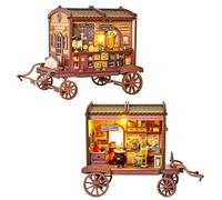 Casa de muñecas DIY Kit de construcción en miniatura para casa de muñecas con iluminación LED - rompecabezas 3D y decoración de estanterías, accesorio creativo para el hogar, una casa mágica que