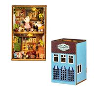Casa de muñecas en Miniatura con Muebles, CUTEROOM DIY Kit de casa de muñecas de Madera con LED Creativo artesanía de Madera, Juguetes para Adultos, Amigos, Regalo de cumpleaños (Luna's House)