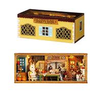 Casa de muñecas en Miniatura con Muebles, CUTEROOM DIY Kit de casa de muñecas de Madera con LED Creativa artesanía de Madera, Juguetes para Adultos, Amigos, Regalo de cumpleaños (Harry's House)