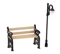 Casa de muñecas en miniatura de 1/12 muebles de jardín y patio, lámpara de calle