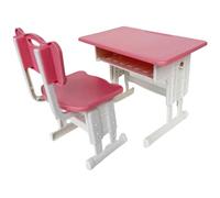 Casa de muñecas en miniatura para suministros escolares, silla realista de escritorio y silla, perfecta para escuelas, accesorios de fotos, casas de muñecas en miniatura, muebles