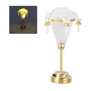 Casa de Muñecas Lámpara de Araña en Miniatura Funciona con Pilas Luz de Techo LED Acrílica Lámpara de Casa de Muñecas Mini Luz LED Wichtel Accesorios de Casa de Muñecas en