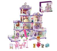 Casa De Muñecas para Niñas 4 Niveles 13 Habitaciones Villa Miniatura para