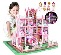 Casa de Muñecas para Niñas,Juguetes Niña 4 Años,Casa de Princesa de Ensueño con Muñeca y Luces,Regalo De Juguete para niños