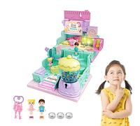 Casa de muñecas Princess: kit de residencia de juegos, paquete de muebles Pastel Palace, villa imaginativa para contar historias | Miniaventura en casa encantada para niños pequeños, jóvenes a partir