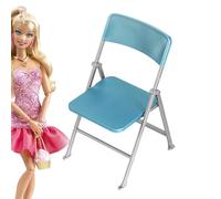 Casa De Muñecas Silla Plegable Miniatura - PVC 15x9.4x8.4cm | Muebles De Casa De Muñecas DIY Escala 1/6 | Mini Silla Decorativa Para Amantes Del Bricolaje, Niños, Amigos, Entusiastas De Las Miniaturas