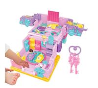 Casa de muñecas Villa de juguete, juego de mansión con música ligera, juego de rol en casa, modelo de residencia familiar en miniatura, kit de escena de historia interactiva para niños y niñas, hogar,