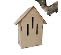 Casa de murciélagos al aire libre - Refugio de madera para murciélagos de 14,5 x 9 x 21,5 cm, hábitat rústico de vida silvestre, diseño ecológico resistente | Patio trasero, jardín, granja, huerto