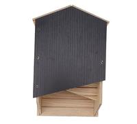 Casa de murciélagos para exteriores, caja de madera de doble cámara para murciélagos, resistente a la intemperie, fácil de instalar, refugio para murciélagos fácil de aterrizar y levantar, kit de casa
