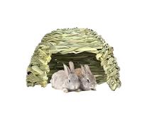 Casa de Paja de Mascotas - Casa de Paja para Conejito | Hámster House Natural, pequeña casa para Dormir para Mascotas, Hierba de Cama para Dormir Plegable Que esconde Nido, Suministros para Mascotas,