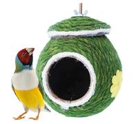 Casa de pájaros de coco | Jaula de pájaros para mascotas de coco tejida a mano | Cama de casa de de pájaro antimordida, casa de anidación de cría para pájaro loro periquito periquito Lovebird can