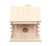Casa de pájaros de madera al aire libre, casas de pájaros de madera - Jaula de pájaros al aire libre anegada - de reproducción exterior de Macaw para jardín de troncos de árbol, birgin de loro