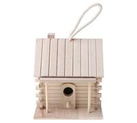 Casa de pájaros de madera cálida para criar pájaros, nido al aire libre, juguete para mascotas, cono de ardilla