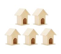 Casa de pájaros de madera, jardín al aire libre, comedero único para pájaros, adorno artesanal, decoración de patio con estanque para atraer gorriones, pinzones, pájaros azules