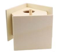 Casa de pájaros de madera maciza para jardín, soporte de vida silvestre, estructura de anidación para poblaciones de aves nativas (B)