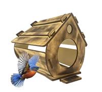 Casa de pájaros de madera para colgar para gorriones, pájaros azules y gallineros, ideal para jardín, patio, porche y exterior