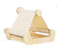 Casa de pájaros de madera para loros y cacatúas con diseño de percha multifuncional para anidar y alimentar