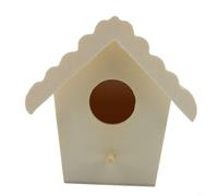 Casa de pájaros de madera resistente para montaje en pared de jardín o poste que proporciona una oportunidad de anidación para pájaros silvestres (D)