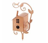 Casa de Pájaros de Metal con Postes, Estacas de Casa de Pájaros de Arte de Metal a Prueba de Herrumbre Impermeables, Decoración de Jardín de Bricolaje, Regalo para Amantes de Las