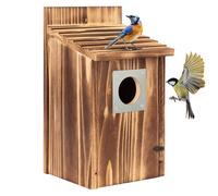 Casa de pájaros para Exteriores, casa de pájaros Azules de Madera, con Caja de anidación de pájaros de Guardia de Depredadores, observación de Aves Silvestres, pinzón de pájaros Azules, cardenales