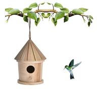 Casa de pájaros para exteriores | de madera DIY con cordón, cabaña para mascotas para reyezuelo, , gorrión, cabaña para pájaros, casa para pájaros, ni