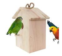 Casa de pájaros para Ventana, educativa, 21 cm, cabaña de Madera Natural, Fuerte fijación con, Panel de observación acrílico, para niños Amantes de la Naturaleza