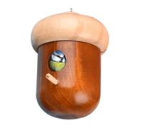 Casa de para colibríes, de Madera Natural para Colgar con una Cuerda - nichos para colibríes al Aire Libre, para balcón, jardín, árbol césped, Patio Interior y Ventana