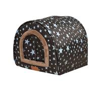 Casa de perro caliente interior - Refugio para mascotas Compañía de invierno, cómoda cabaña para cachorros, perro portátil, cojín acolchado lavable con manta desmontable | Cabina resistente al frío