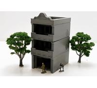 Casa de pueblo de varios pisos era de Vietnam para mesa Wargaming VUBT1 - terreno impreso en 3D - inspirado en ciudades como Saigón & Hue - Adecuado para escalas de 28 mm y 15 mm (28 mm)