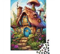 Casa de Pueblo en la montaña Rompecabezas Imposible,desafío para Adultos Juego EduGatoivo 1000 Piezas Obra De Arte De Juego De para Adultos Y Niños Mayores De 12 Años 1000pcs (75x50cm)
