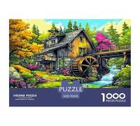 Casa de Pueblo Puzzles Imposible,desafío para Adultos 1000 Piezas Obra De Arte De Juego De para Adultos Y Niños A Partir De 12 Años 70x50cm/1000pcs