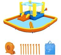 Casa de Rebote Inflable espaciosa, Castillo Hinchable Entretenimiento, Pistolas Agua, tobogán acuático for Piscina, casa Juegos al Aire Libre