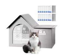 Casa de refrigeración para Gatos, casa Plegable para Gatos y Perros con 10 Bolsas de Hielo, casa de refrigeración Impermeable para Mascotas en Interiores y Exteriores para Verano