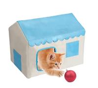 Casa de refrigeración para mascotas - Refugio para gatos callejeros, cueva cerrada aislada, uso al aire libre, puerta trasera, balcón, césped, jardín, patio, interior, todas las estaciones
