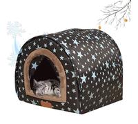 Casa de refugio de invierno para perros - Cama para mascotas al aire libre, refugio impermeable | Puerta de tela flexible desmontable diseño lavable, casa de perro con aislamiento cálido para
