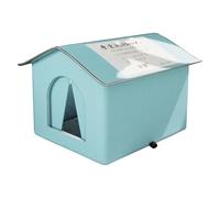 Casa de refugio para gatos callejeros con interior resistente a la intemperie y espacioso para protección durante todo el año para un nido de invierno salvaje