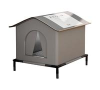 Casa de refugio para gatos callejeros con interior resistente a la intemperie y espacioso para protección durante todo el año para un nido de invierno salvaje