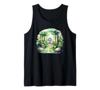 Casa de Setas encantadas en un Bosque mágico Camiseta sin Mangas