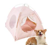 Casa de Tienda de Gato Portátil, Perro Pequeño de Tienda de Perro - Gatito Semi-cerrado para Pela-Juego Interior - Cojín de Descanso Animal Cómodo con Malla Extraíble Lavable para Conejo