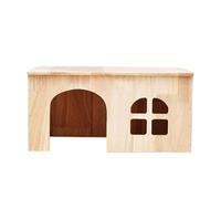 Casa Del Conejo Castillo De Madera Para Mascotas Con Ventana Y Puerta