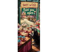 Casa Della Torta Dipingere con i Numeri Adulti, Misura XXL 90x270cm,Cane Paint by Numbers Kit Principianti Con 3 Penne, Kit Fai Da Te, Hobby Creativi Adulti Regalo Decorazioni, (Senza Cornice) P0M-695