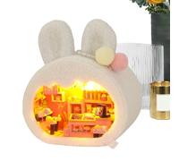 Casa Delle Bambole Artigianale - Modello Miniatura FAI da Te, Kit Creativo di Costruzione Con in Legno, Giocattolo Educativo e Decorativo | Regalo Speciale per Bambini e Arredo da Tavolo