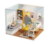 CASA Delle Dolli - Book Nook KIT - Booknook, 3D Wood Puzzle Wit Studi Dio Pres Enta Un Signo De La Sala Solar Studio, El Kit Hogar de Muñecas