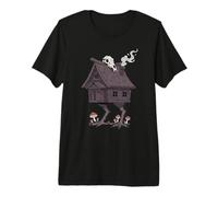Casa Embrujada Calavera Arte Gótico Camiseta Premium