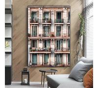 Casa En Barcelona Póster De Viaje De Ciudad, España, Impresiones Artísticas, Lienzo De Paisaje De Ciudad Moderna, Pintura Para Sala De Lectura, Decoración De Oficina 50X70Cm Sin Marco