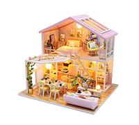 Casa en Miniatura para Adultos- Book Nook Kits de construcción de dioramas para Casas de muñecas en 3D de Madera Booknook Tiny Cozy House Decoración Regalo de cumpleaños o Navidad