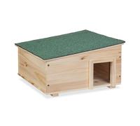 Casa erizo refugio para animales caseta de madera 2 cámaras 3,2 kg fácil montaje