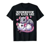 Casa Es Donde Mis Ratas Son Rata Mamá Ratón Mamá Día de la Madre Camiseta