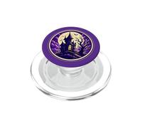 Casa Espeluznante de Luna Llena de Halloween de la mansión embrujada PopSockets PopGrip para MagSafe
